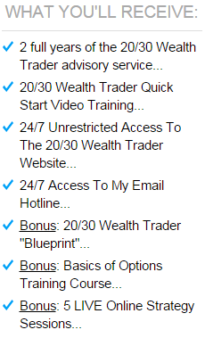 what is included in 20/30 wealth trader